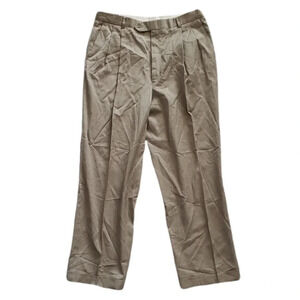 Tallia Uomo Beige Pleated Suit Pants 38L